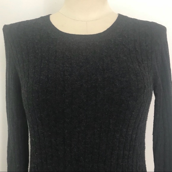 J Crew Cambridge Cable Crewneck Sweater, Gray, XS - Picture 5 of 8